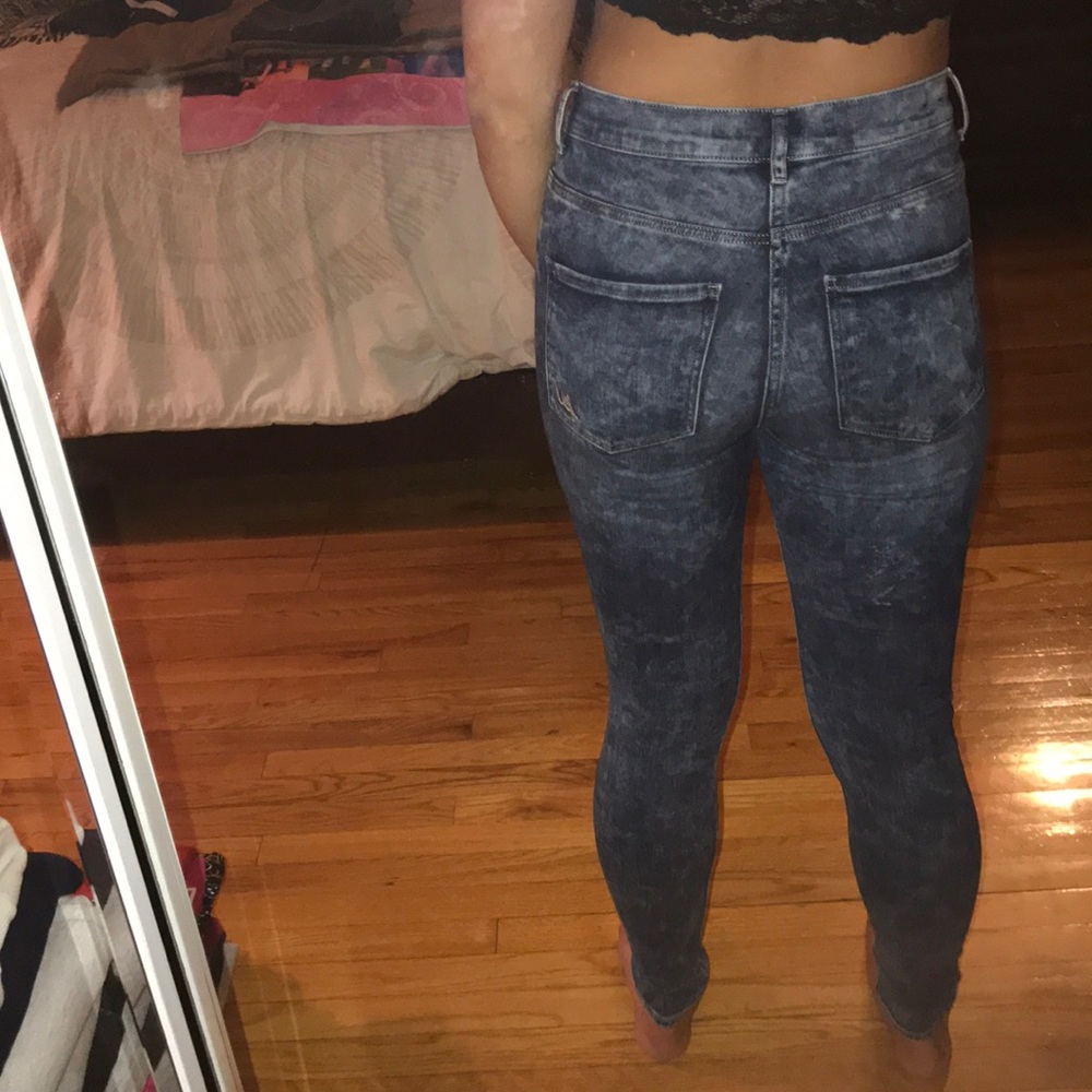 Express Legging Jeans High Rise Washed Design - Picture 4 of 6